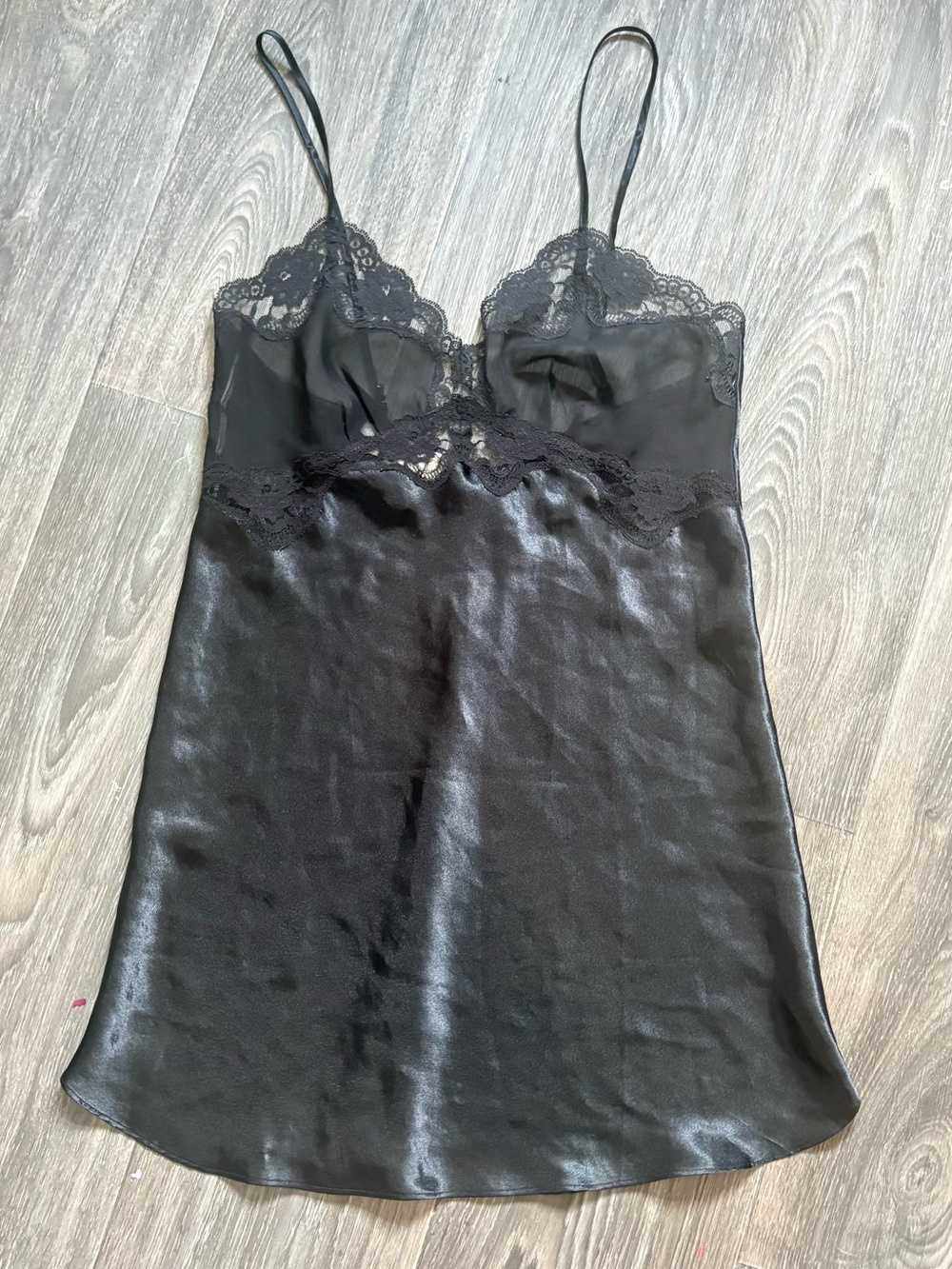 Vintage Victoria's Secret Gold Label Black Nightie Slip Dress Size small